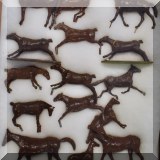 C05. Painted lead horses.